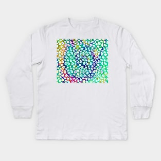 Inverted Tie Dye Leopard Print Texture Kids Long Sleeve T-Shirt